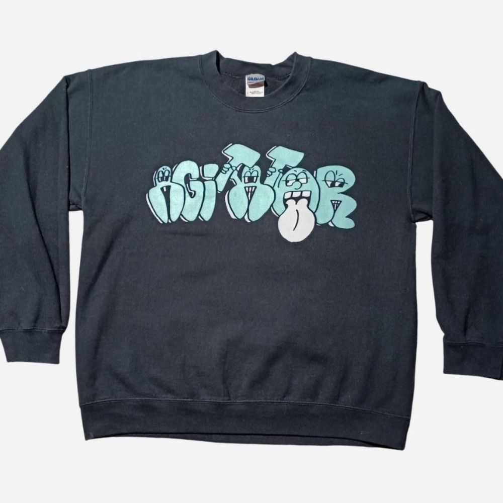 Vintage Y2K Graffiti Agitator Crewneck Sweatshirt